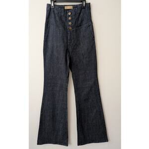 vintage romeo & juliet couture extreme high waisted flare jeans size 5